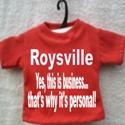 Roysville : yes this is business... that's why it's personal