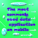The most commonly used data application on mobile  : Mobile,software,downloads