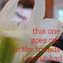 this one goes out to the friends i never had : by sarah chia