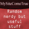 MySite ComeTrue : Random nerdy but useful stuff...